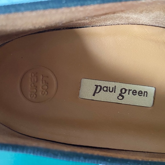 Women Paul green leopard print suede flat w/tassel